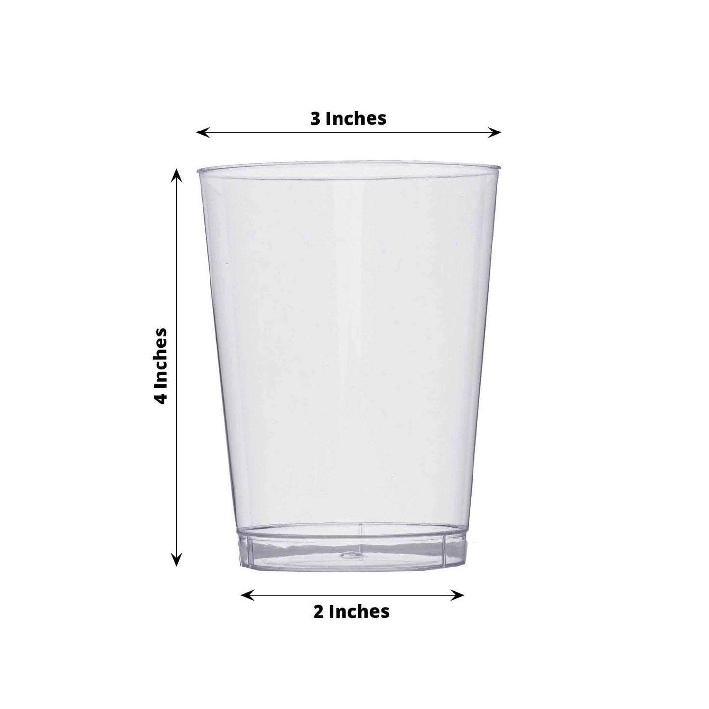 25-Pack Plastic Tumbler Cups Clear - Stylish Disposable Party Glasses 10oz