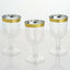 12-Pack Plastic Short Stem Wine Glasses Clear/Gold Rim - Stylish Disposable Drinkware 6oz