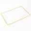 6-Pack Rectangular Acrylic Serving Trays Clear with Gold Beaded Rim - Food and Dessert Platters 9"x13"