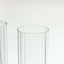 2-Pack Clear Ribbed Glass Hurricane Shades Open End Design - Stylish Candelabra Pillar Candle Holder Table Centerpiece 20"