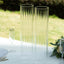 2-Pack Clear Ribbed Glass Hurricane Shades Open End Design - Stylish Candelabra Pillar Candle Holder Table Centerpiece 20"