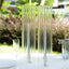 2-Pack Clear Ribbed Glass Hurricane Shades Open End Design - Stylish Candelabra Pillar Candle Holder Table Centerpiece 20"