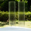 2-Pack Clear Ribbed Glass Hurricane Shades Open End Design - Stylish Candelabra Pillar Candle Holder Table Centerpiece 20"