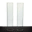 2-Pack Clear Ribbed Glass Hurricane Shades Open End Design - Stylish Candelabra Pillar Candle Holder Table Centerpiece 20"