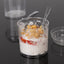 24-Pack Plastic Fruit Dessert Cups Ribbed Clear with Lid and Spoon - Ideal for Parfaits 5oz