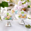 12-Pack Fillable Mini Pedestal Candy Container Clear/Silver - Decorative Candy Treat Favor Boxes with Dome Lid 4"