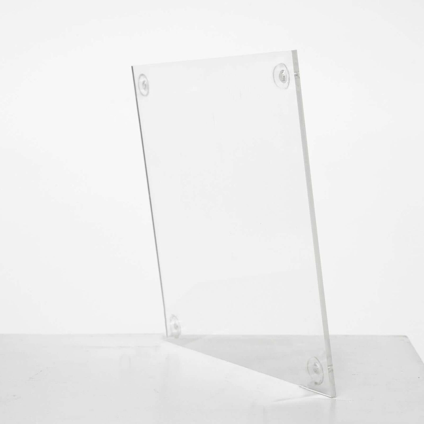 Acrylic Flower Vase Pillar Stand with Square Mirror Base Clear - Stylish Wedding Table Centerpiece 16"