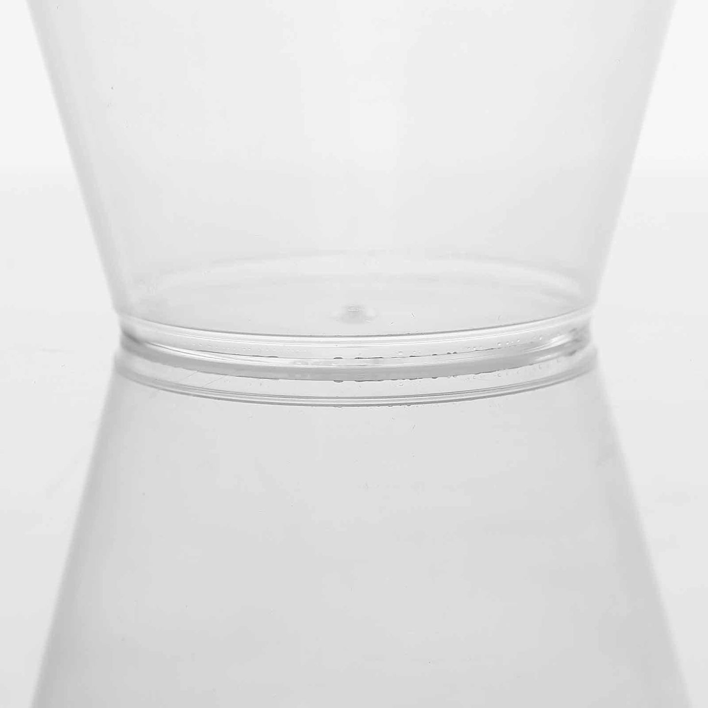 25-Pack Plastic Party Cups Clear Crystal - Stylish Short Disposable Glasses 9oz