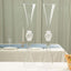 2-Pack Flower Vases Trumpet Design with Crystal Embellishments Clear - Reversible Plastic Centerpieces for Events 27"