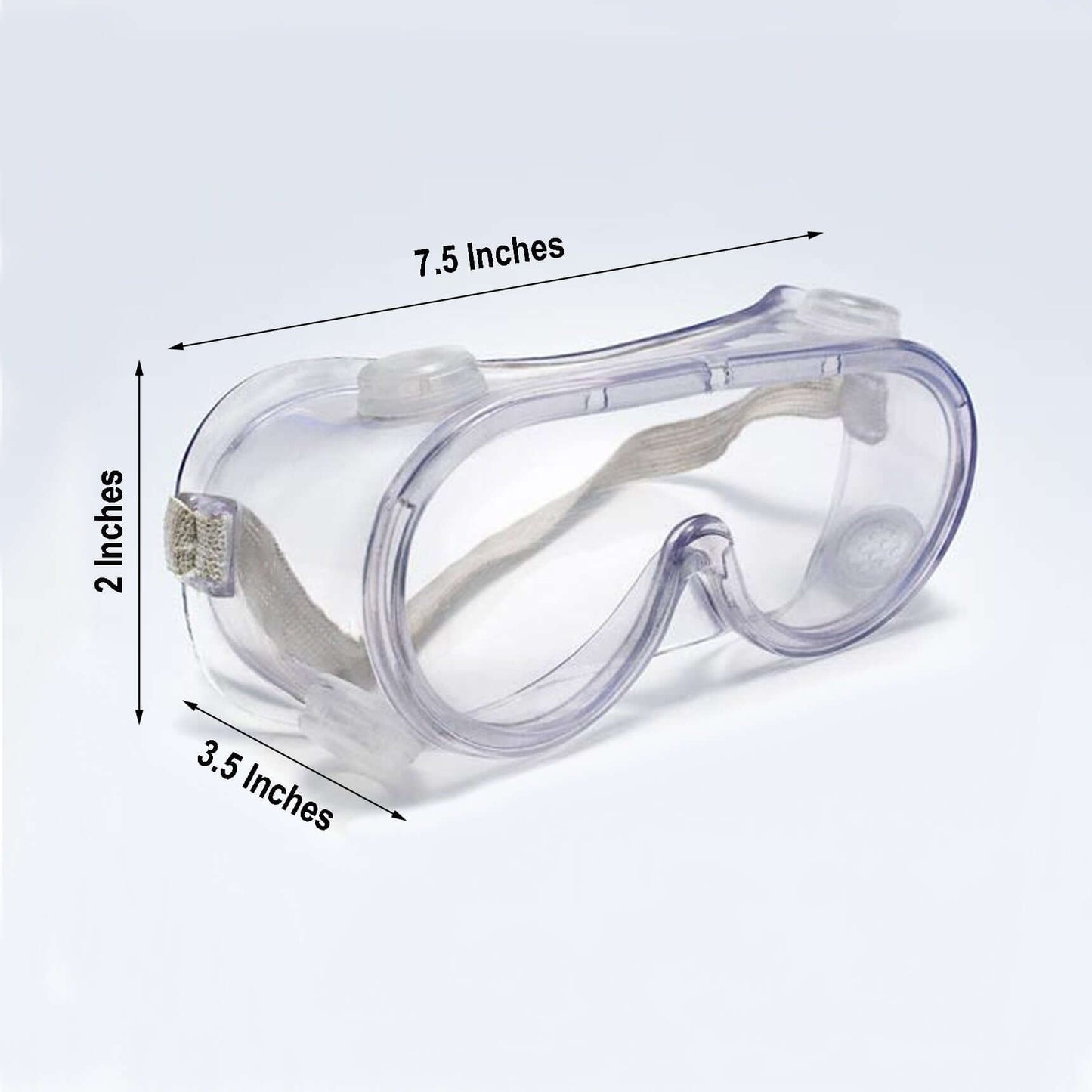 Adjustable Protective Goggles, Safety Eyewear With Anti Fog Coating and Air Vents
