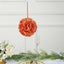 2 Pack 7" Terracotta (Rust) Artificial Silk Rose Kissing Ball, Faux Flower Ball