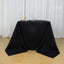 Premium Polyester Square Tablecloth 90"x90" Black 220GSM Wrinkle-Resistant Table Cover
