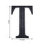 Decorative Rhinestone Alphabet "T" Letter Stickers, Glitter Adhesive Craft Letters Black DIY Sparkle Embellishments 4"