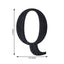 Decorative Rhinestone Alphabet "Q" Letter Stickers, Glitter Adhesive Craft Letters Black DIY Sparkle Embellishments 6"