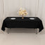 Lamour Satin 60"x102" Rectangle Tablecloth Black - Durable & Silky Soft Feel Table Cover for Weddings & Banquets
