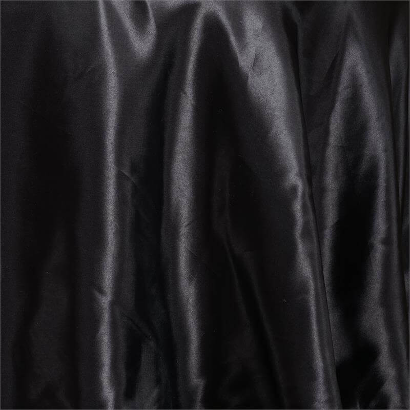 Satin 90" Round Tablecloth Black - Smooth and Lustrous Table Cover