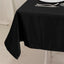Lamour Satin 54"x54" Table Overlay Square Tablecloth Black - Durable & Silk-Like Table Cover for Weddings & Parties