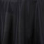 Polyester 132" Round Tablecloth Black - Seamless Chic Design for Grand Celebrations