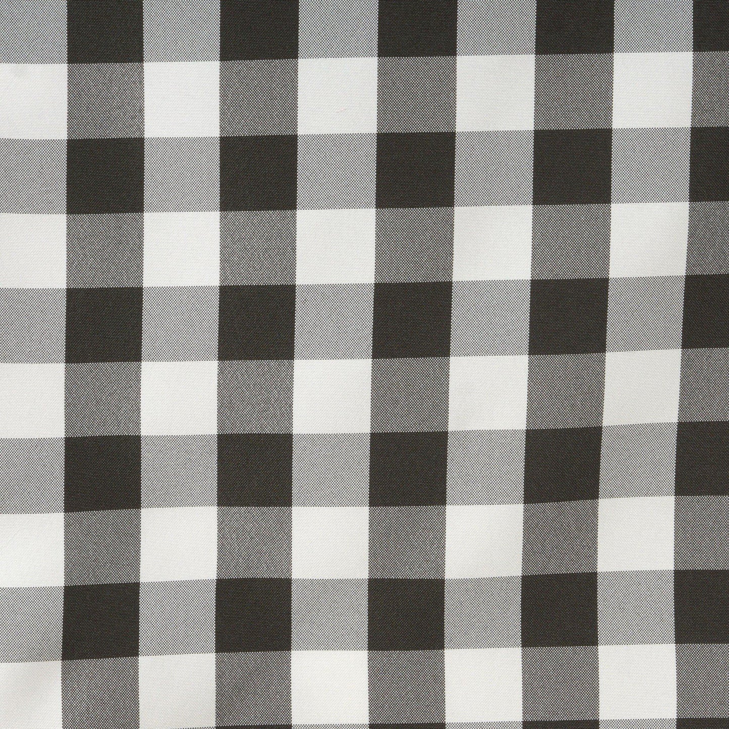 Polyester 14"x108" Table Runner Black/White - Gingham Plaid Design