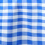 Polyester 108" Round Tablecloth White/Blue - Checkered Buffalo Plaid Table Cover