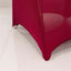 Spandex Chair Cover with Silver Rhinestone Buckled Sash Band Burgundy - Stretch Fitted Slipcover