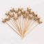100-Pack Bamboo Cocktail Sticks Butterfly Design Eco Friendly Natural - Biodegradable Party Picks 5"