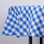 Polyester 70" Round Tablecloth White/Blue - Checkered Buffalo Plaid Table Cover