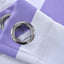 2 Pack White Lavender Lilac Cabana Stripe Thermal Blackout Curtains With Chrome Grommet Window Treatment Panels - 52"x96"