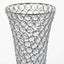 2-Pack Crystal Beaded Trumpet Vase Set Silver - Table Centerpiece for Stylish Decor 22"