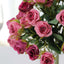 2 Pack 12" Dusty Rose Artificial Open Rose Flower Arrangements, Small Faux Floral Bouquets