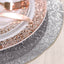 6-Pack Placemats Glitter Design Silver Sparkle Round - Non-Slip Decorative Dining Table Mats 13"