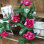 6ft Fuchsia Artificial Silk Rose Garland UV Protected Flower Chain
