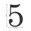 Decorative Rhinestone Number "5" Stickers, Glitter Adhesive Craft Numbers Black DIY Sparkle Embellishments 6"