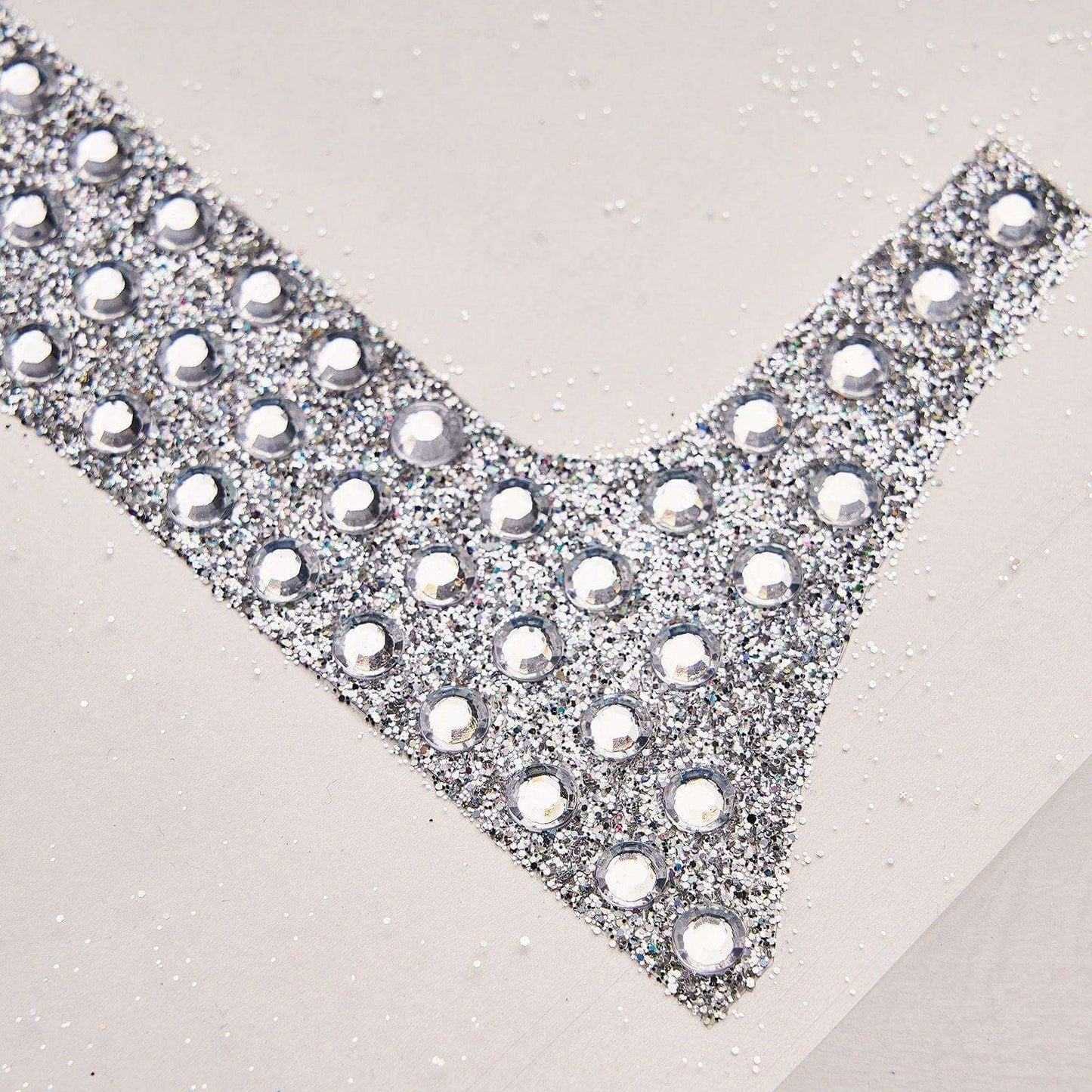 Decorative Rhinestone Number "6" Stickers, Glitter Adhesive Craft Numbers Silver DIY Sparkle Embellishments 8"