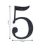 Decorative Rhinestone Number "5" Stickers, Glitter Adhesive Craft Numbers Black DIY Sparkle Embellishments 8"
