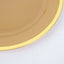 10-Pack Plastic 7" Round Appetizer Plates in Gold - Sleek Disposable Salad Plates for Banquets & Special Occasions