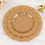 10-Pack Plastic 9" Round Dinner Plates in Gold with Ruffled Rim - Sturdy Disposable Dinnerware for Classy Events & Banquets