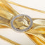 5 Pack Metallic Spandex Chair Sashes Gold - Stretch Fit Chair Bands With Round Diamond Buckles for Glamorous Event Decor