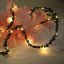 30 LED String Light Garland Green Leaf Design White Light - Battery Operated DÃ©cor Accent 10ft