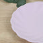 20 Pack Biodegradable Dinner Plates in Lavender Lilac â€“ 9" Swirl Scalloped Pastel Color Compostable Bamboo Party Plates, Elegant Disposable Tableware