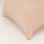 Stretch Spandex Chair Cover Nude for Folding Chairs - Secure Fit Slipcover with Silver Rhinestone Buckled Sash Band