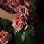 24 Roses 2" Dusty Rose Artificial Foam Flowers With Stem Wire and Leaves