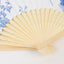 5-Pack Paper Folding Fans Party Favors in White & Blue French Toile Pattern, Handheld Fans with Bamboo Frame