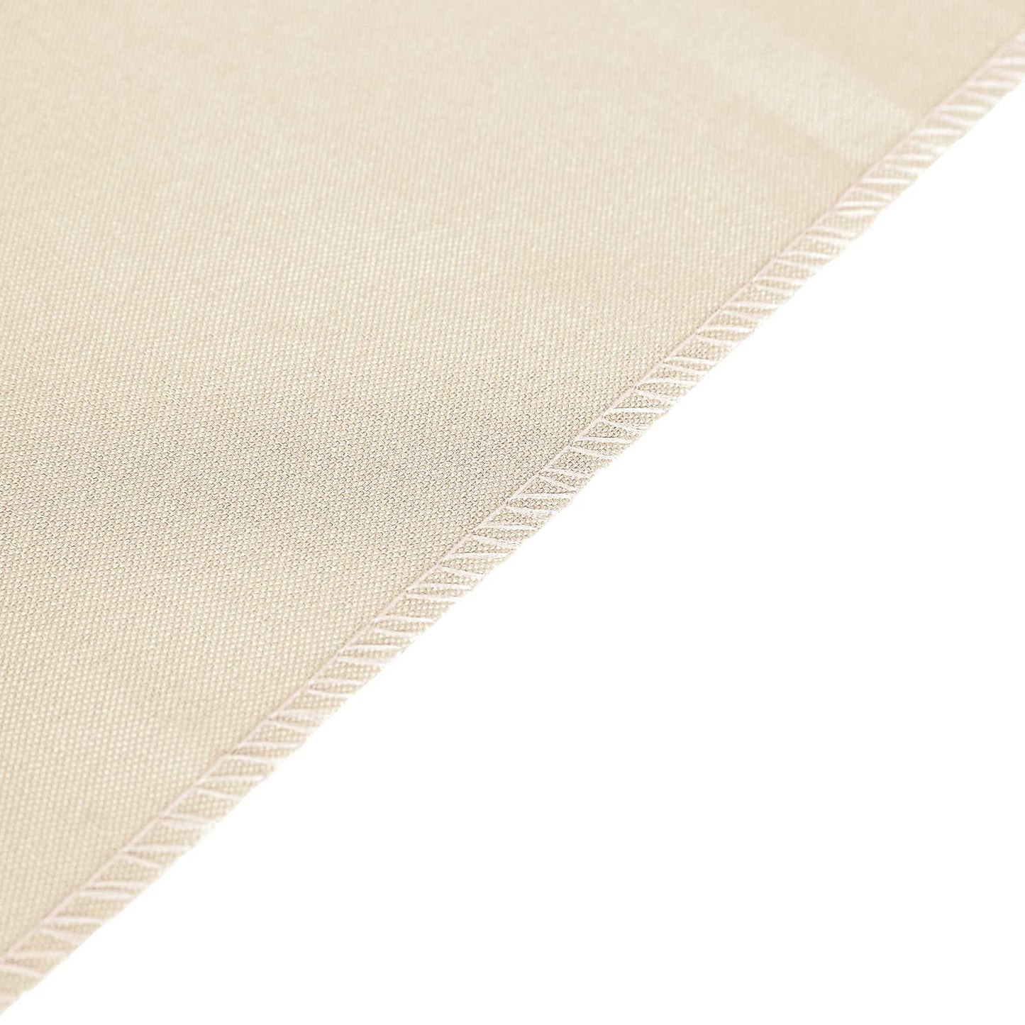 Polyester 12"x108" Table Runner Beige - Durable & Wrinkle-Resistant Table Decor
