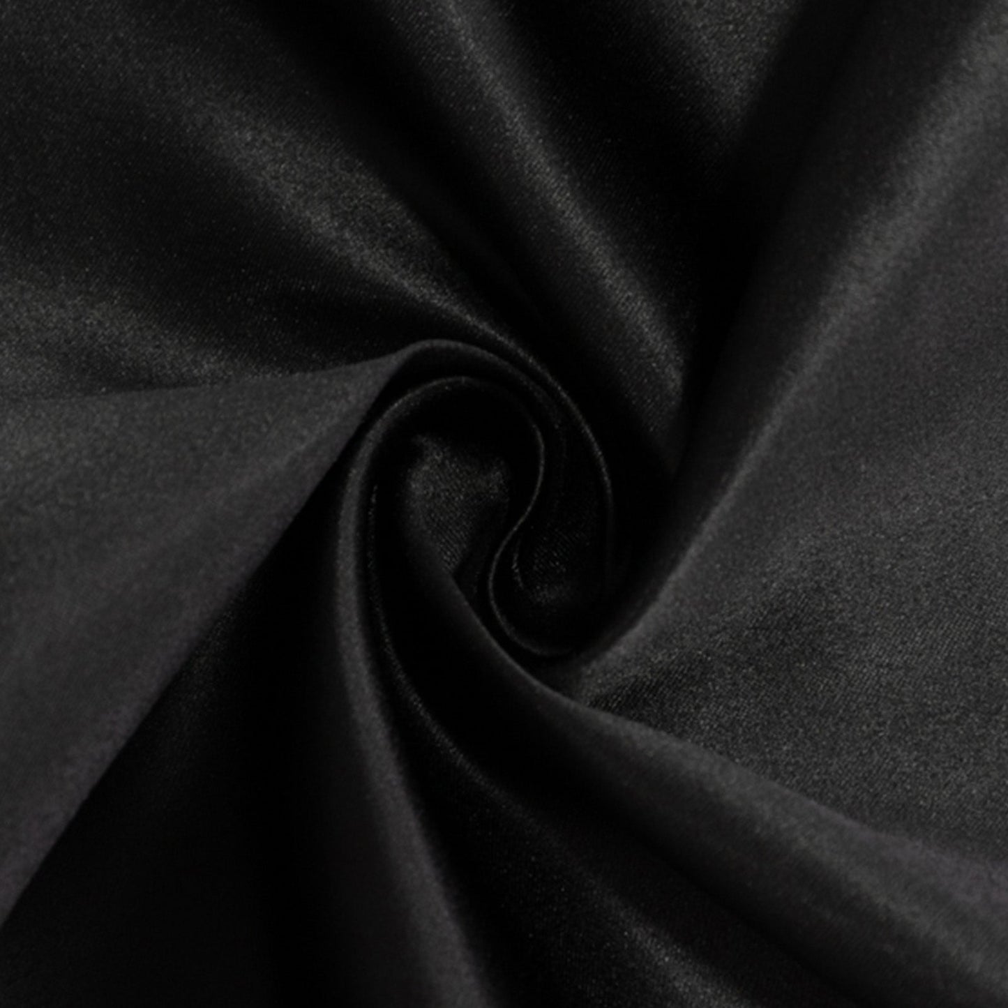 5 Pack Lamour Satin 20"x20" Napkins Black - Exquisite Dinner Napkins with Soft Matte Finish for Weddings & Events