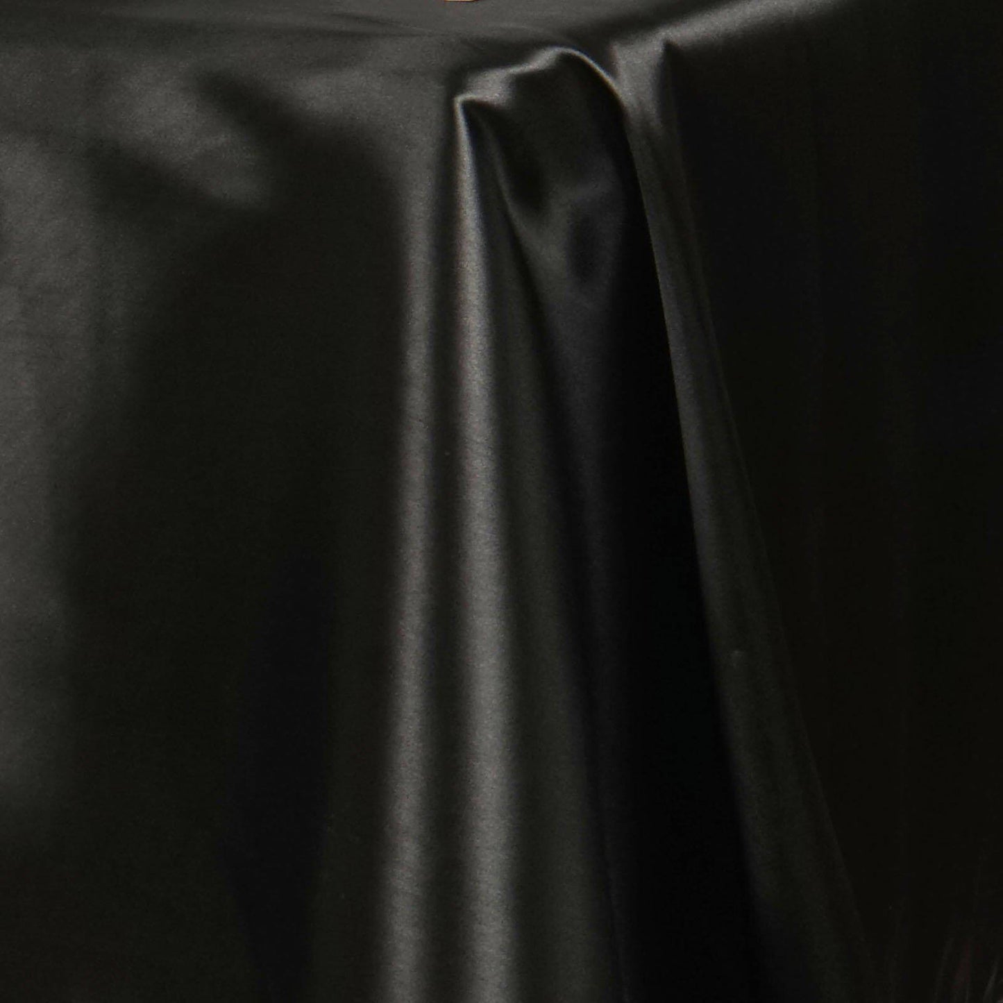 Satin Rectangular 60"x126" Tablecloth Black - Smooth and Lustrous Table Cover