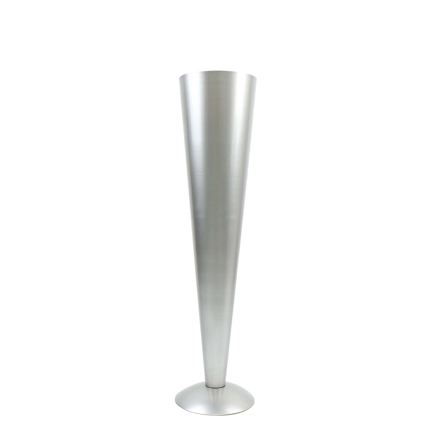 Metal Trumpet Vase Brushed Silver - Durable Design for Stylish Wedding Decor 28"
