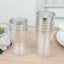 12-Pack Plastic Party Cups Clear with Silver Rim - Durable Disposable Tumblers for Drinks 17oz 5.5"