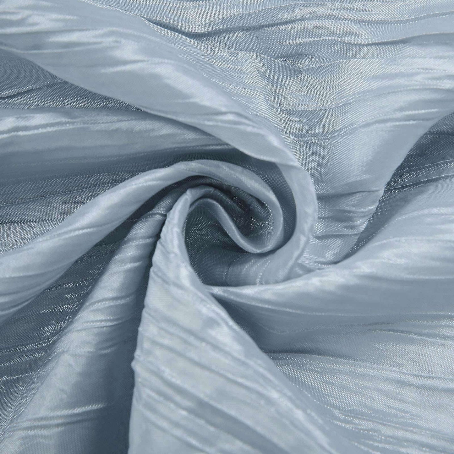 5 Pack Taffeta 20"x20" Napkins Dusty Blue - Accordion Crinkle Dinner Napkins