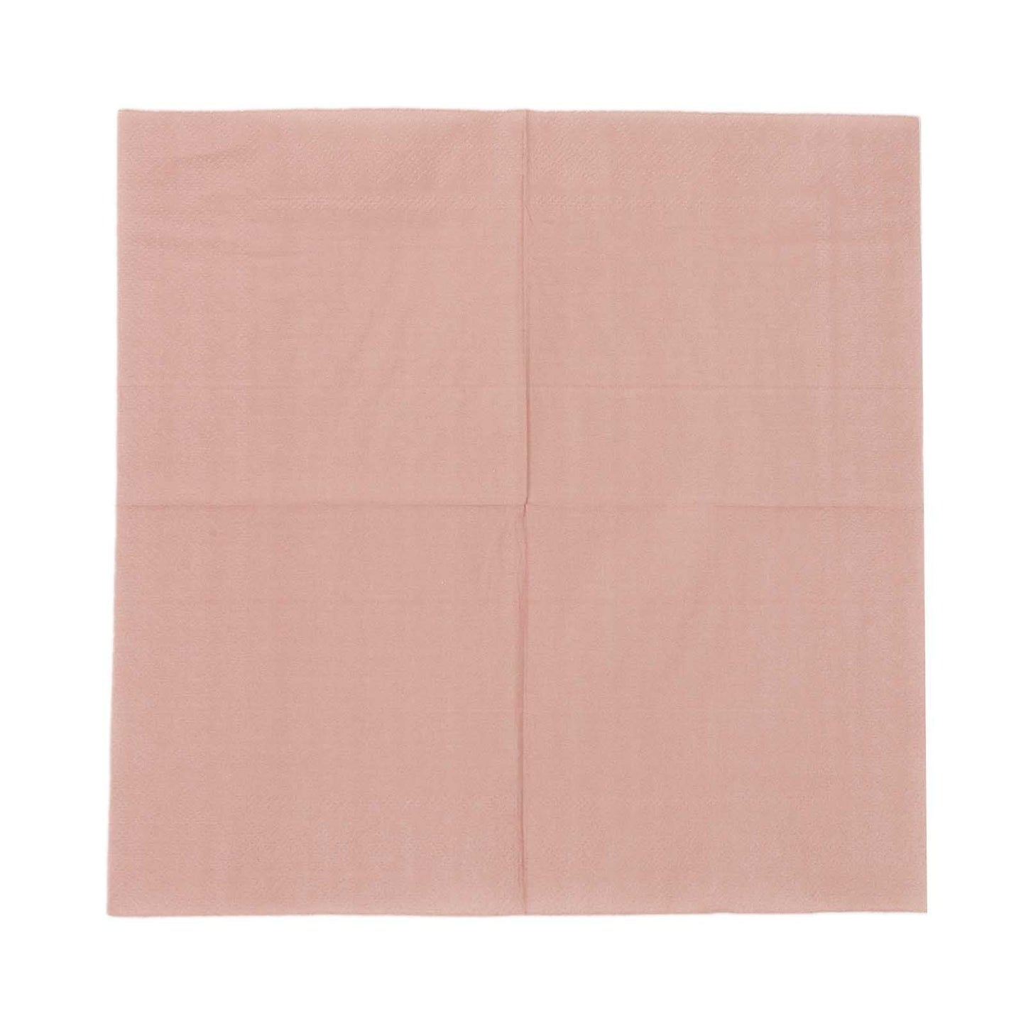 50-Pack Paper Beverage Napkins Dusty Rose - 2 Ply Disposable Soft 18GSM Cocktail Napkins 5"x5"